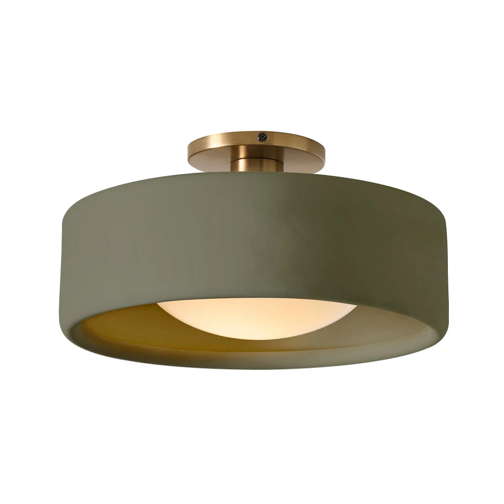 Modern Porcelain Semi-Flush Ceiling Light