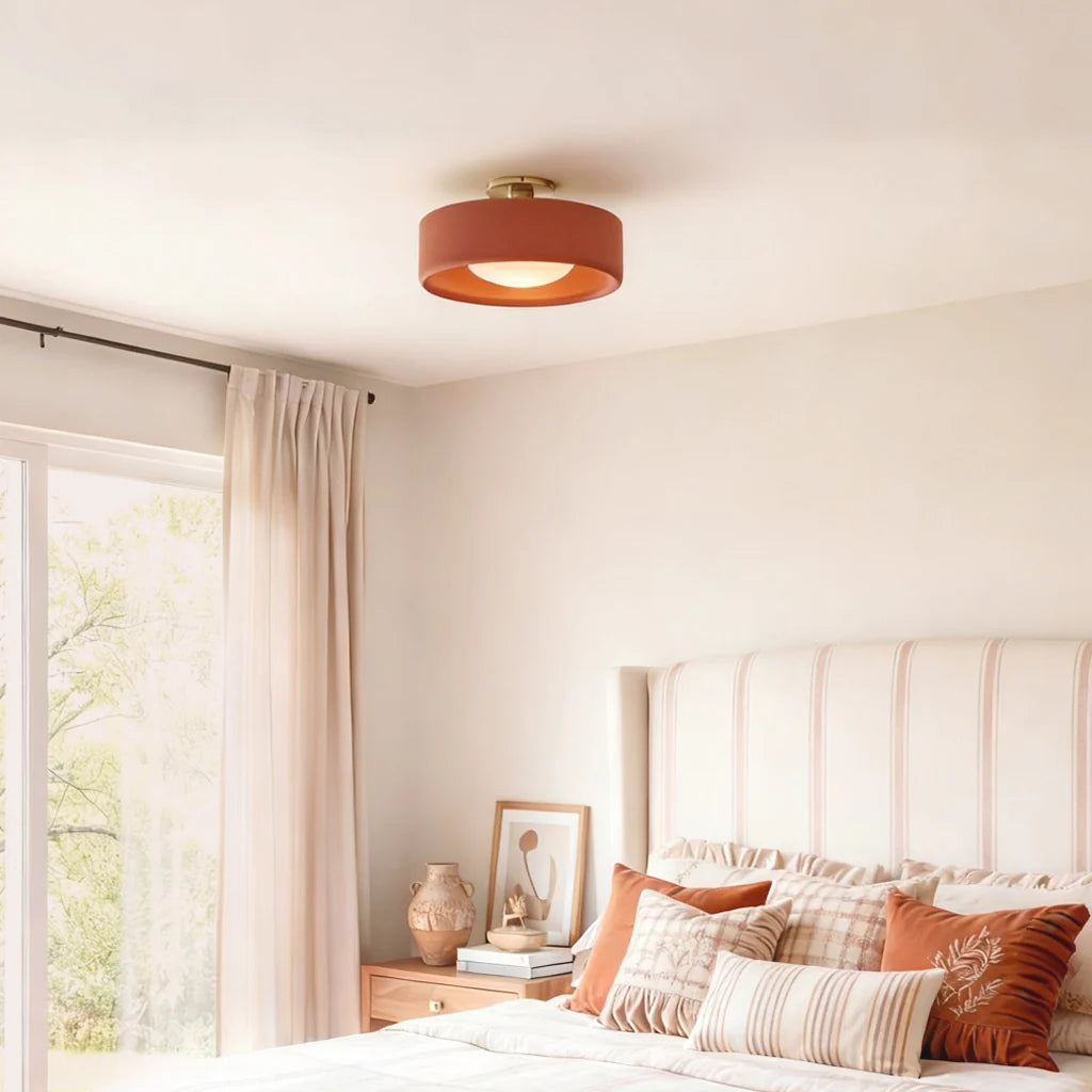 Modern Porcelain Semi-Flush Ceiling Light