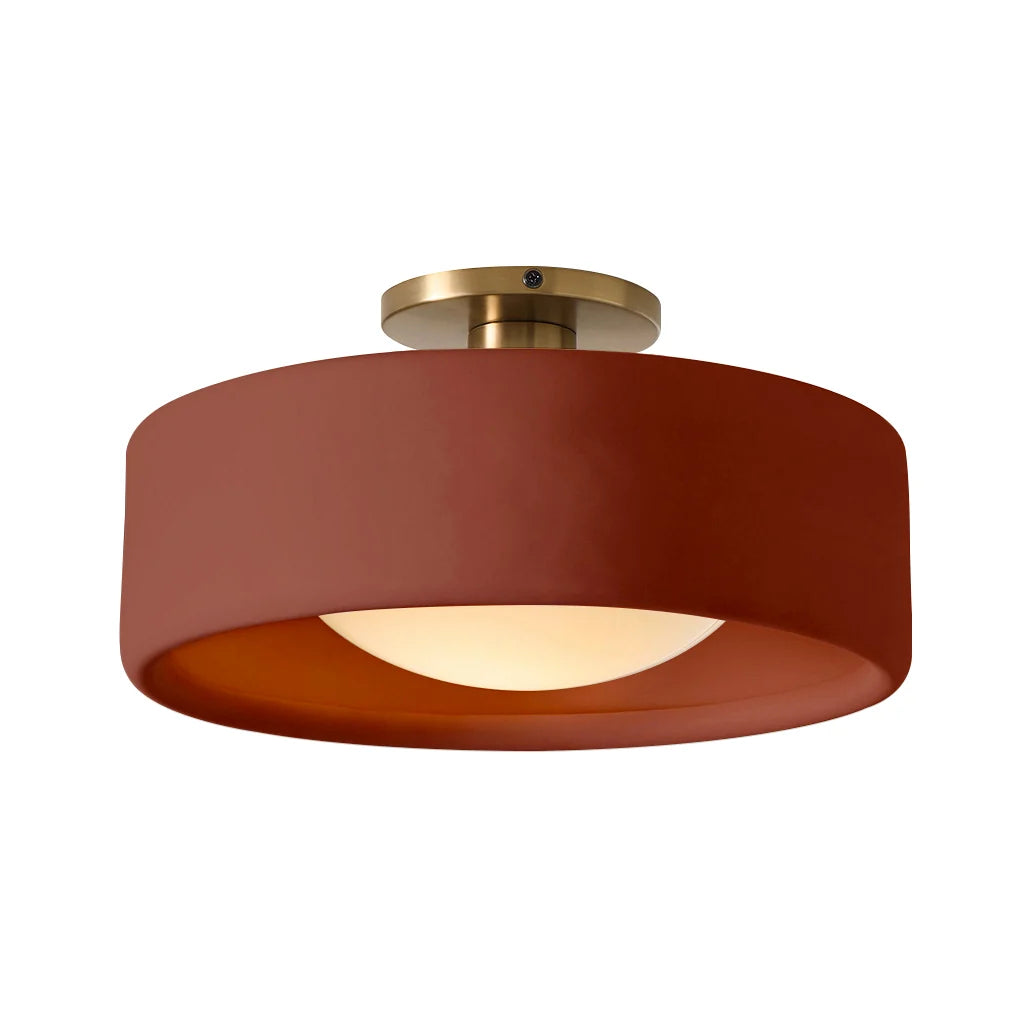 Modern Porcelain Semi-Flush Ceiling Light