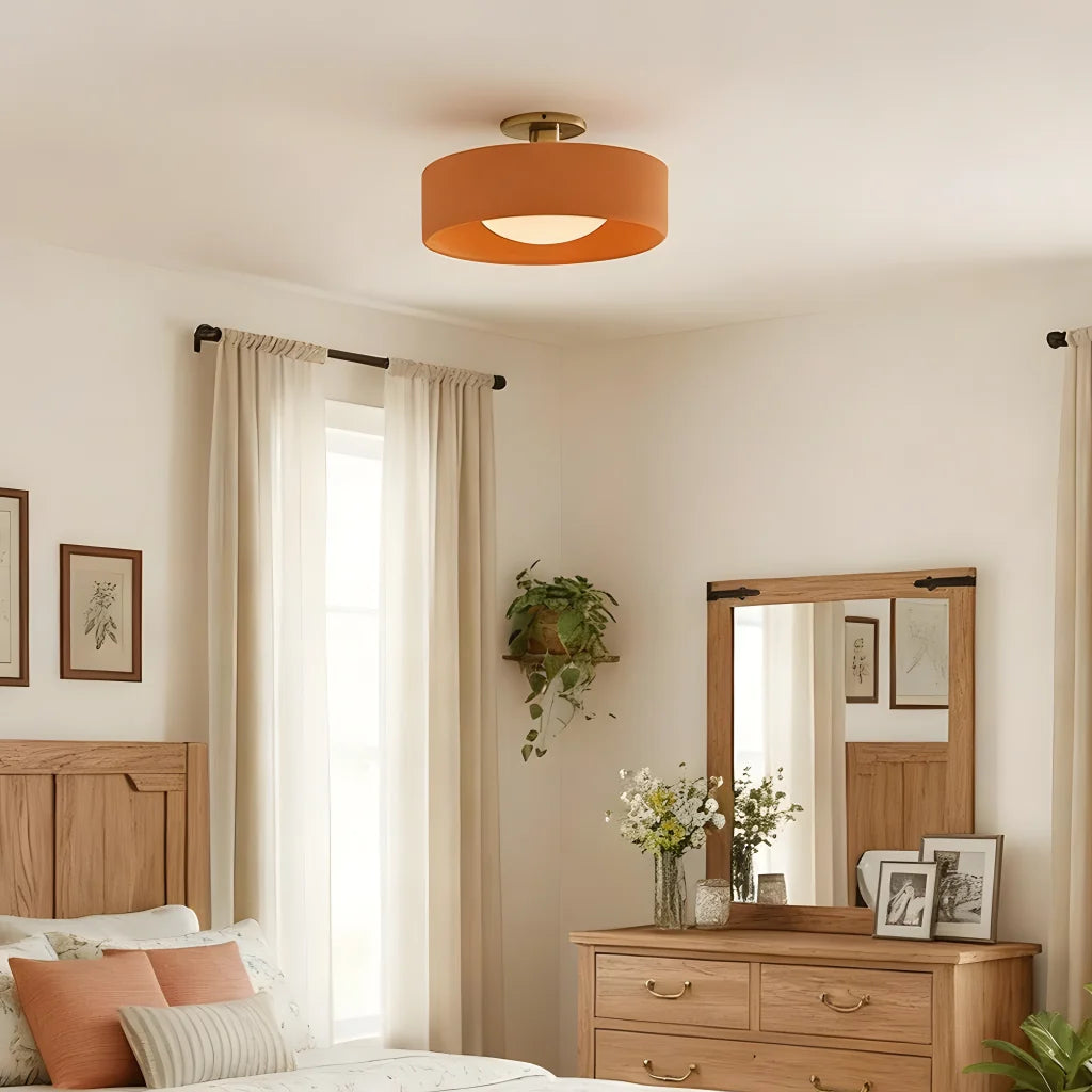 Modern Porcelain Semi-Flush Ceiling Light