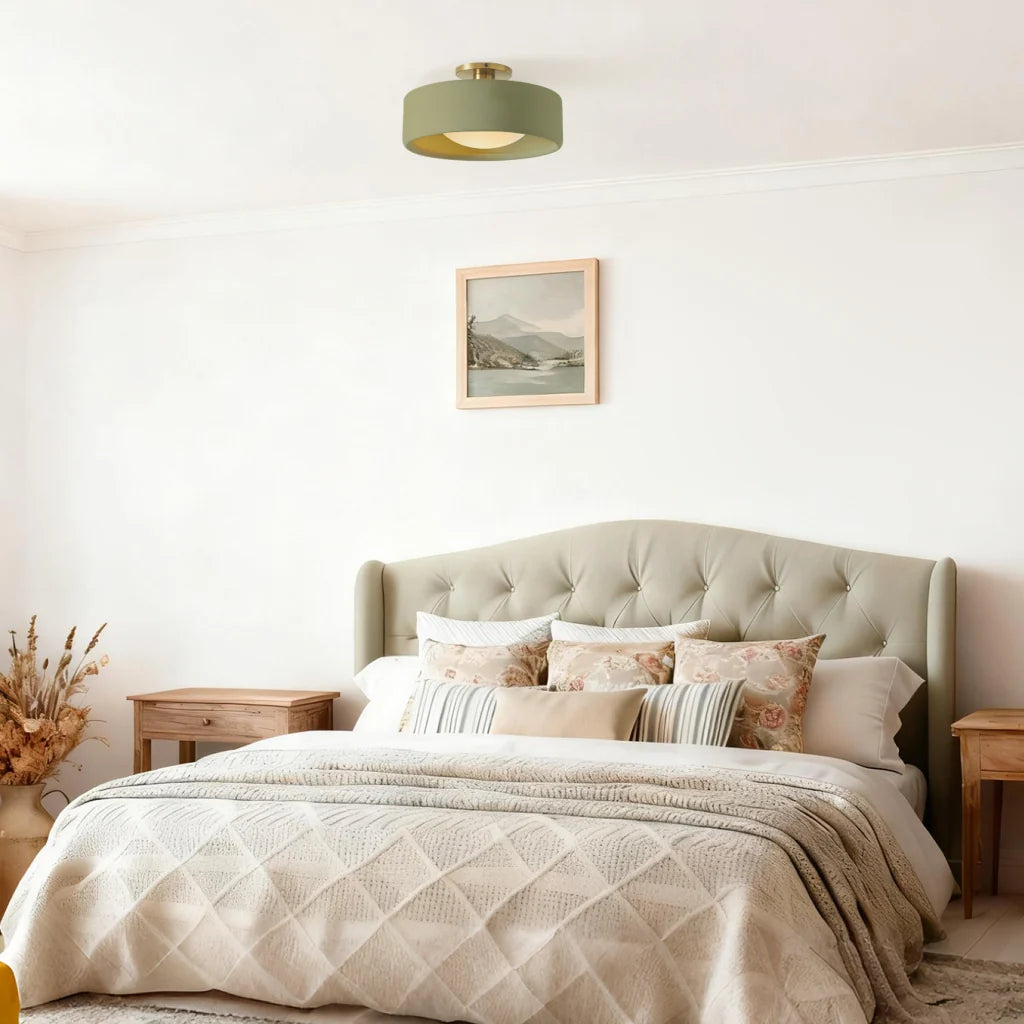 Modern Porcelain Semi-Flush Ceiling Light