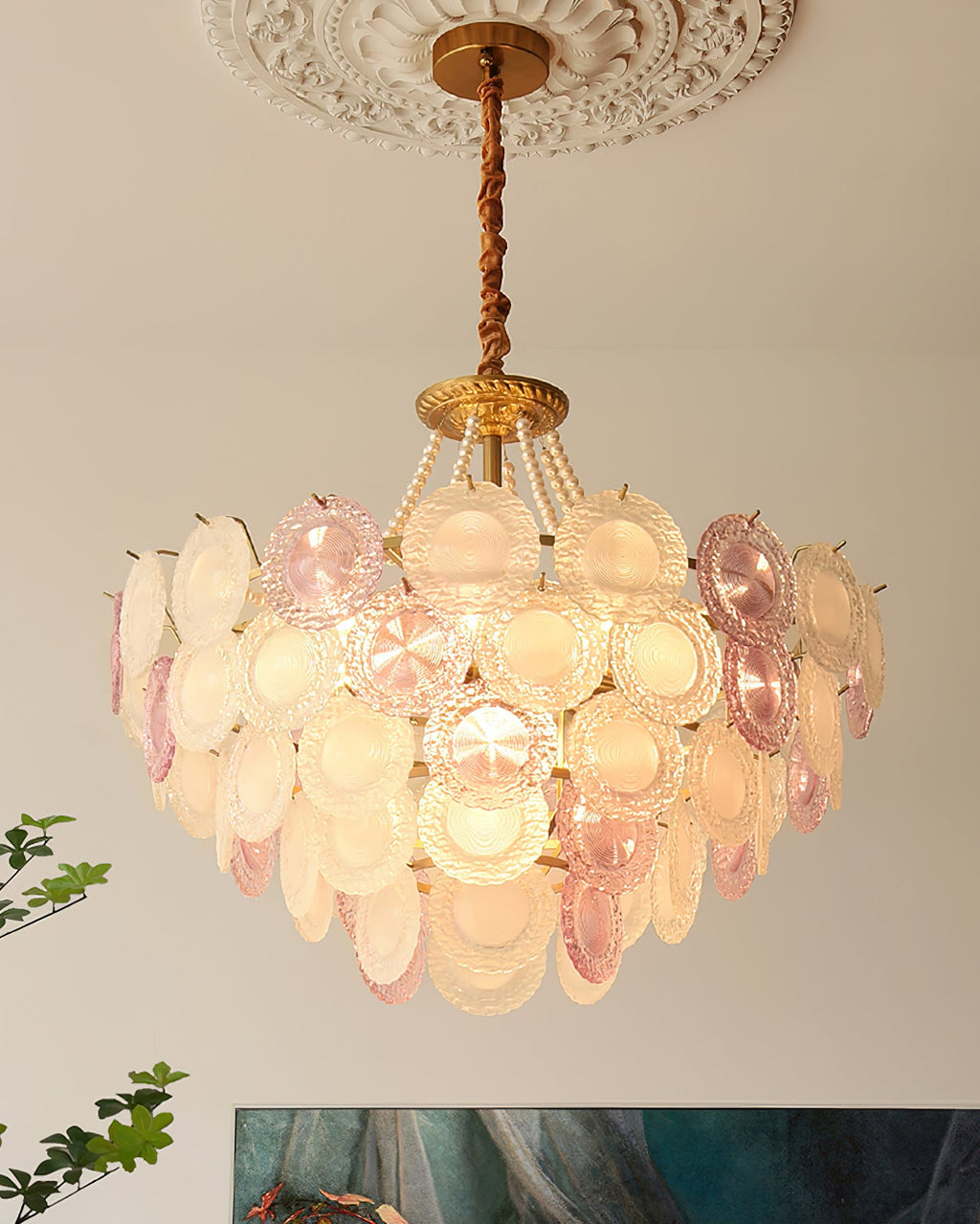 Mortimer Glass Chandelier