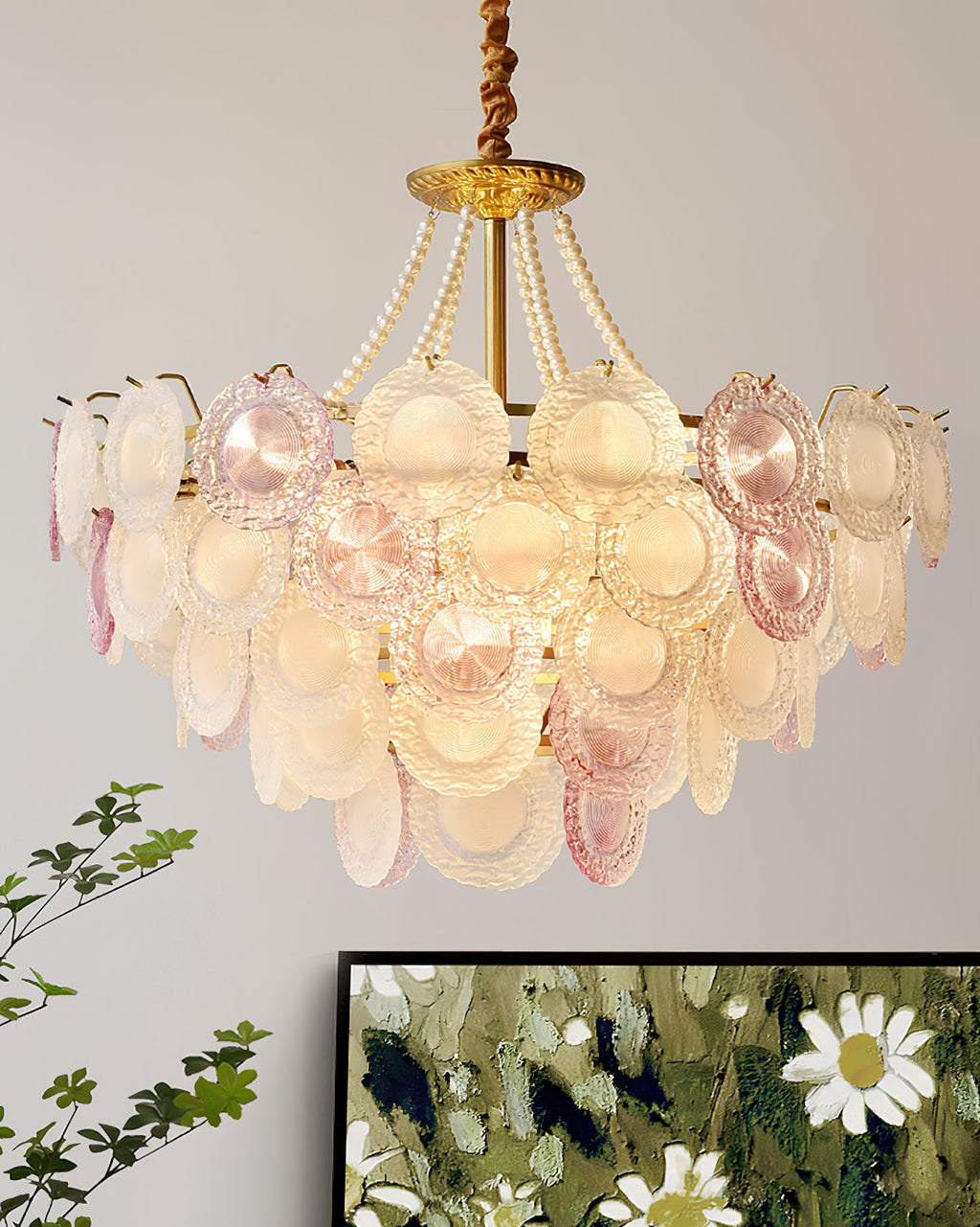 Mortimer Glass Chandelier