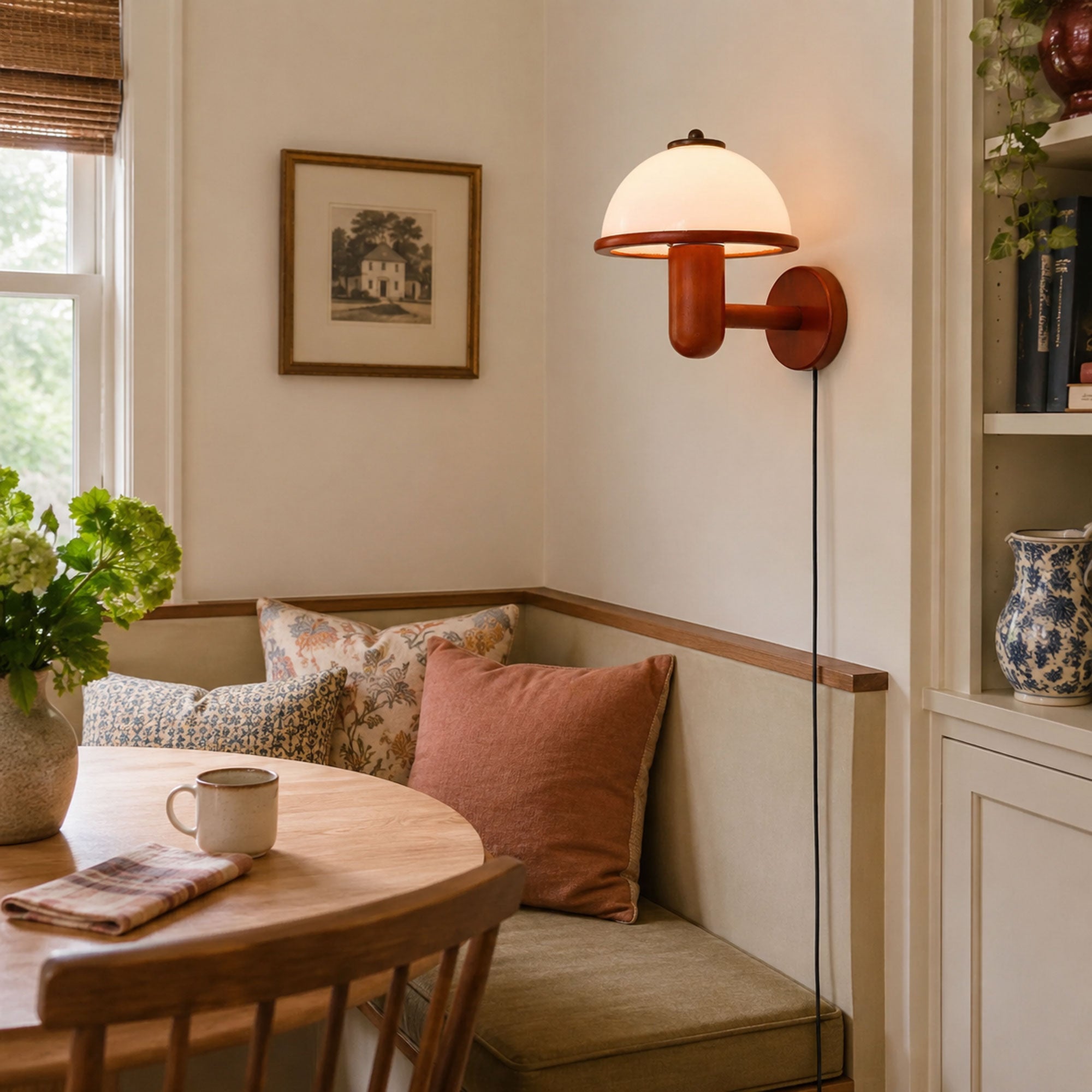Mushroom Wood Wall Light
