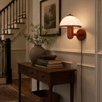 Mushroom Wood Wall Light