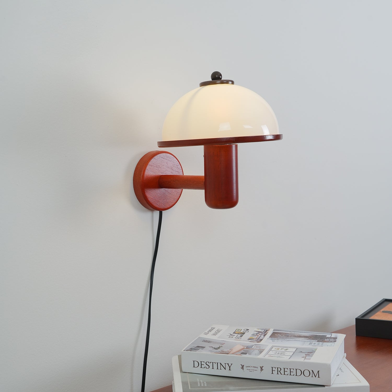 Mushroom Wood Wall Light