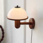 Mushroom Wood Wall Light