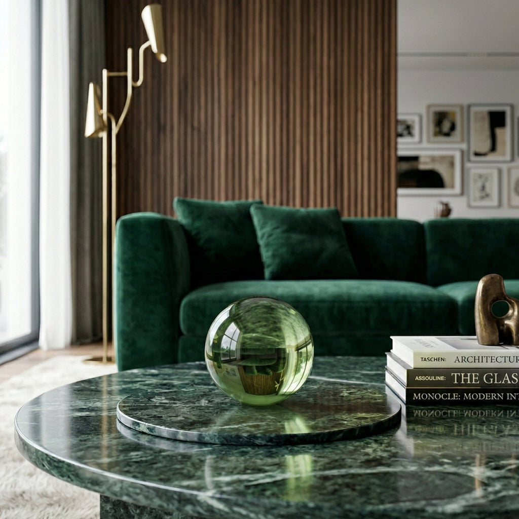 Cast Glass Orb Decorative Object
