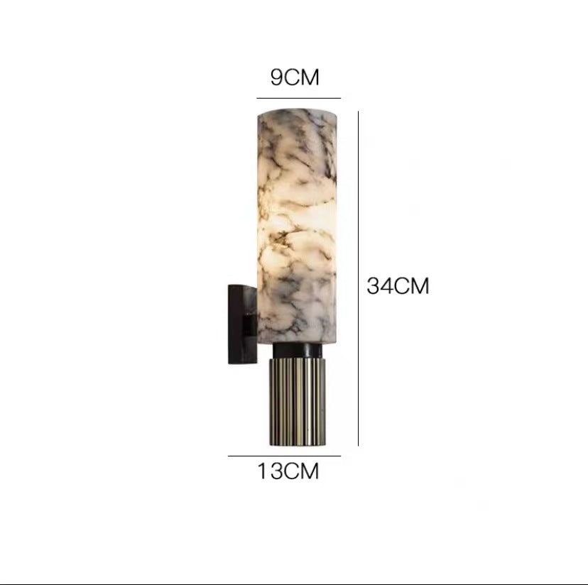 Natural Alabaster Wall Sconce