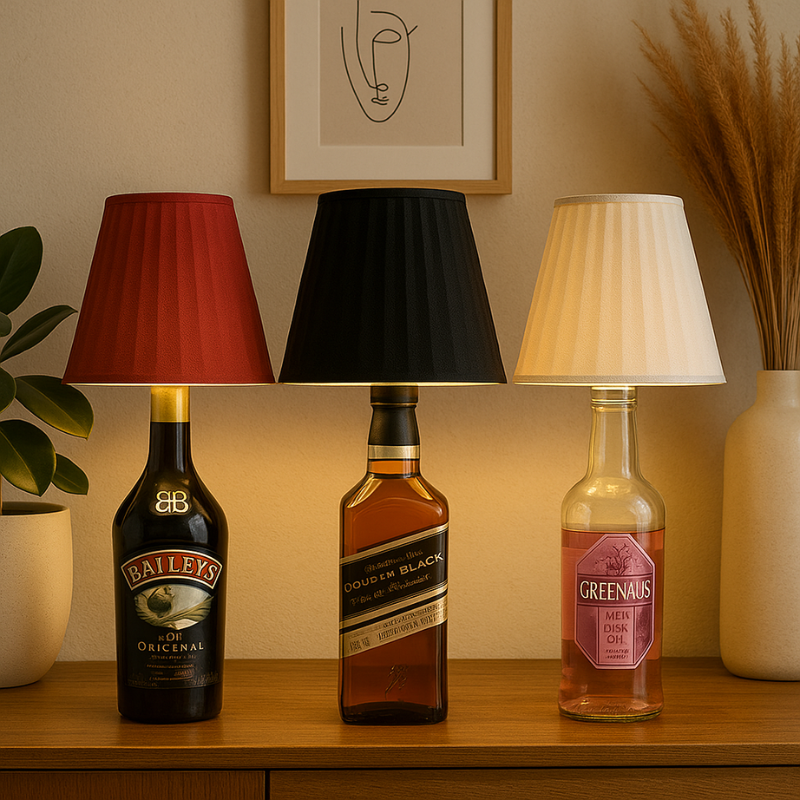 Wireless LED Bottle Lamp – Dimmable Table Light