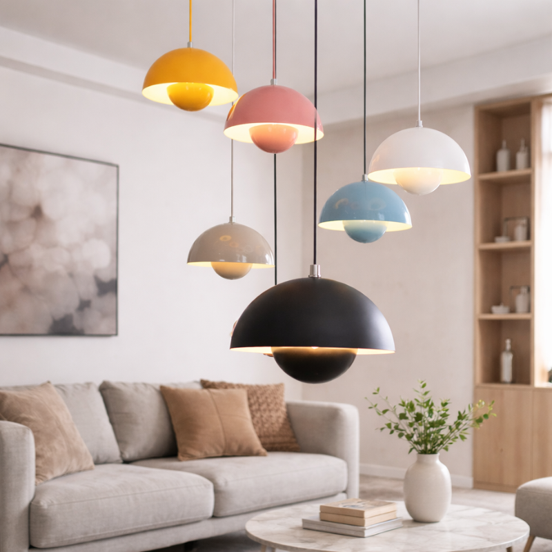 Scandinavian Semi-Circle Pendant Light