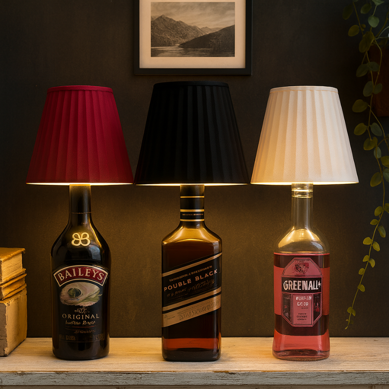 Wireless LED Bottle Lamp – Dimmable Table Light
