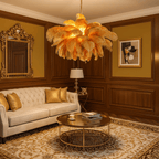 Ostrich Feather Chandelier
