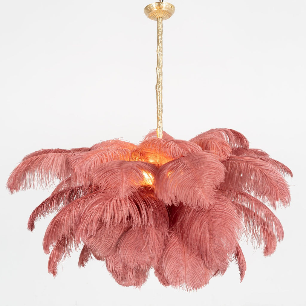 Ostrich Feather Chandelier