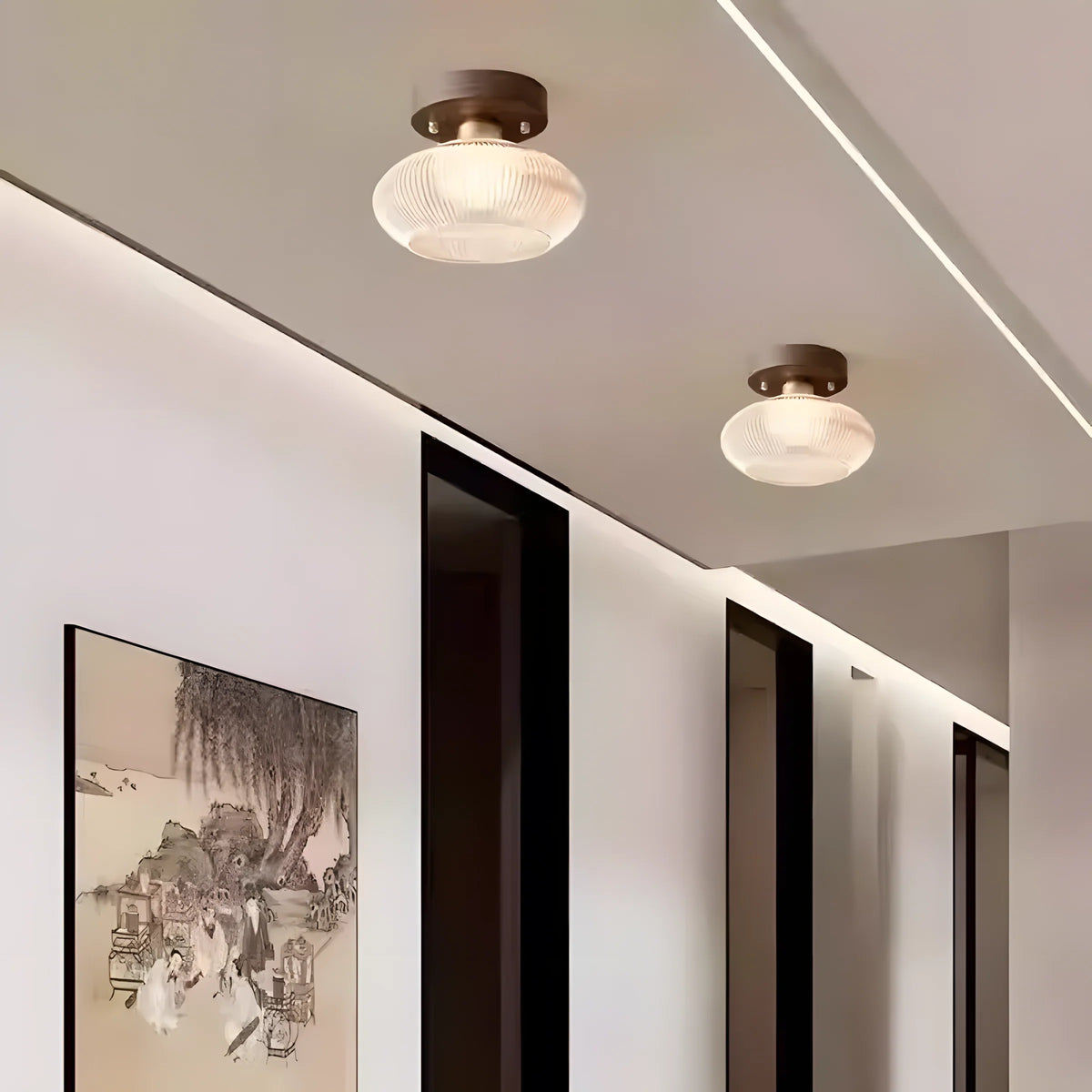 Otis Low Dome Glass Ceiling Light