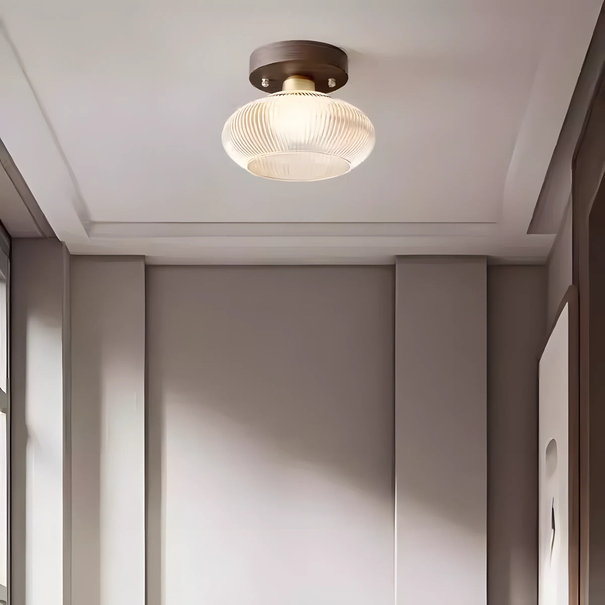 Otis Low Dome Glass Ceiling Light