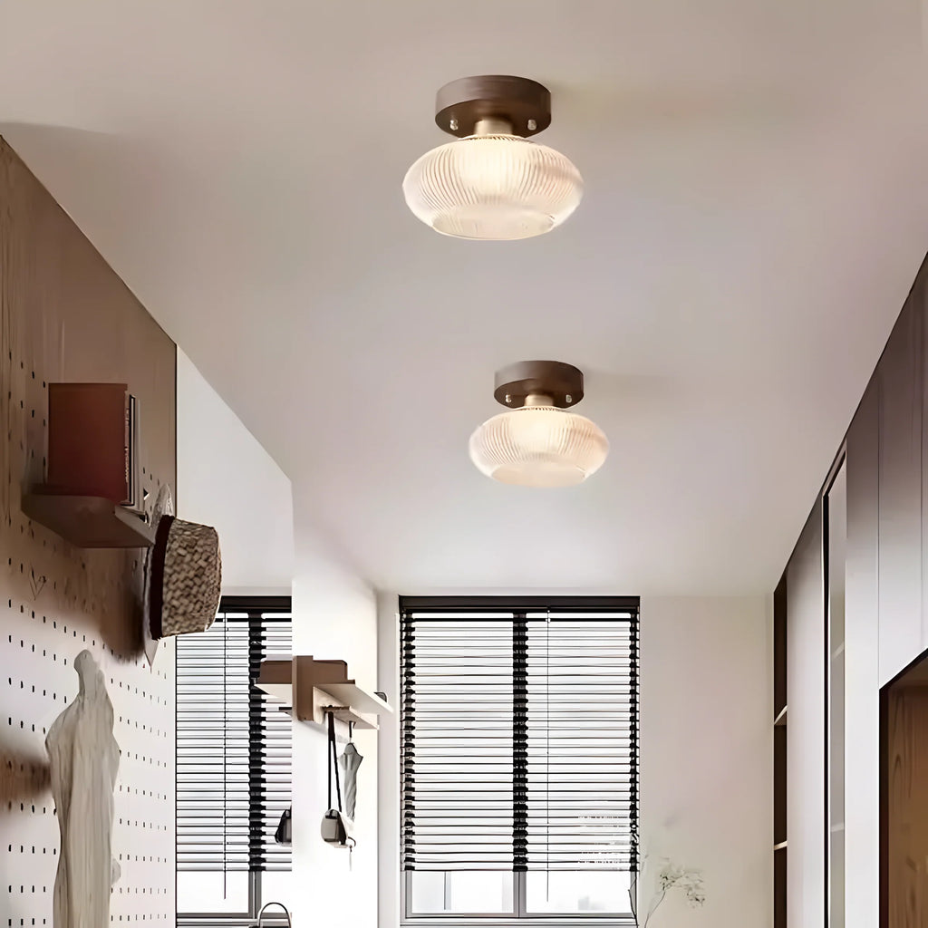 Otis Low Dome Glass Ceiling Light