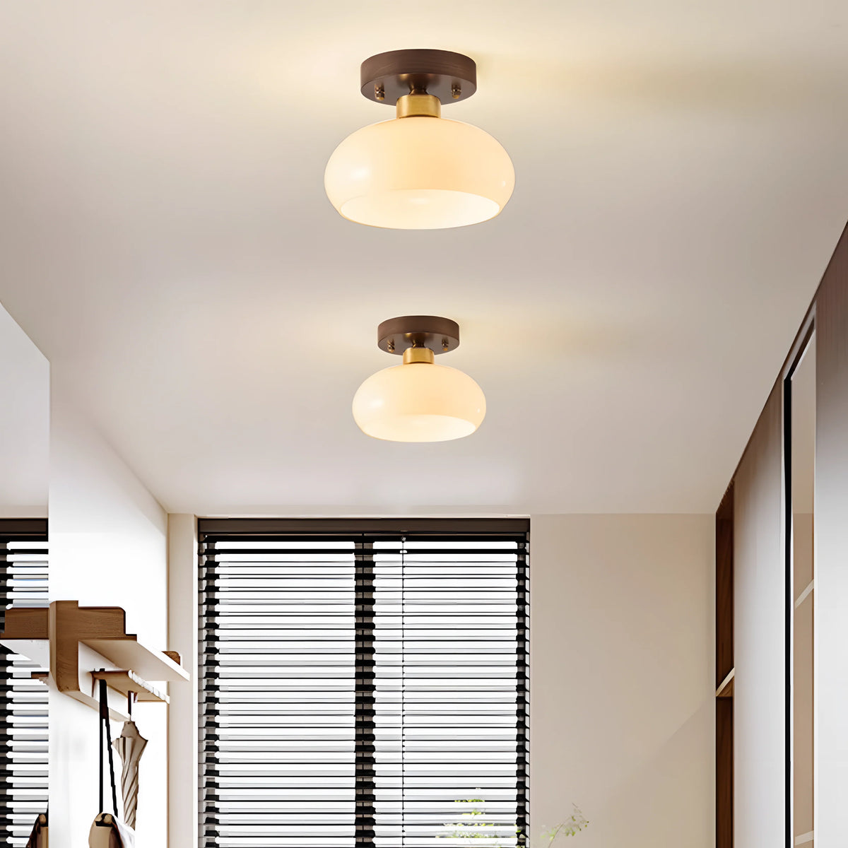 Otis Low Dome Glass Ceiling Light