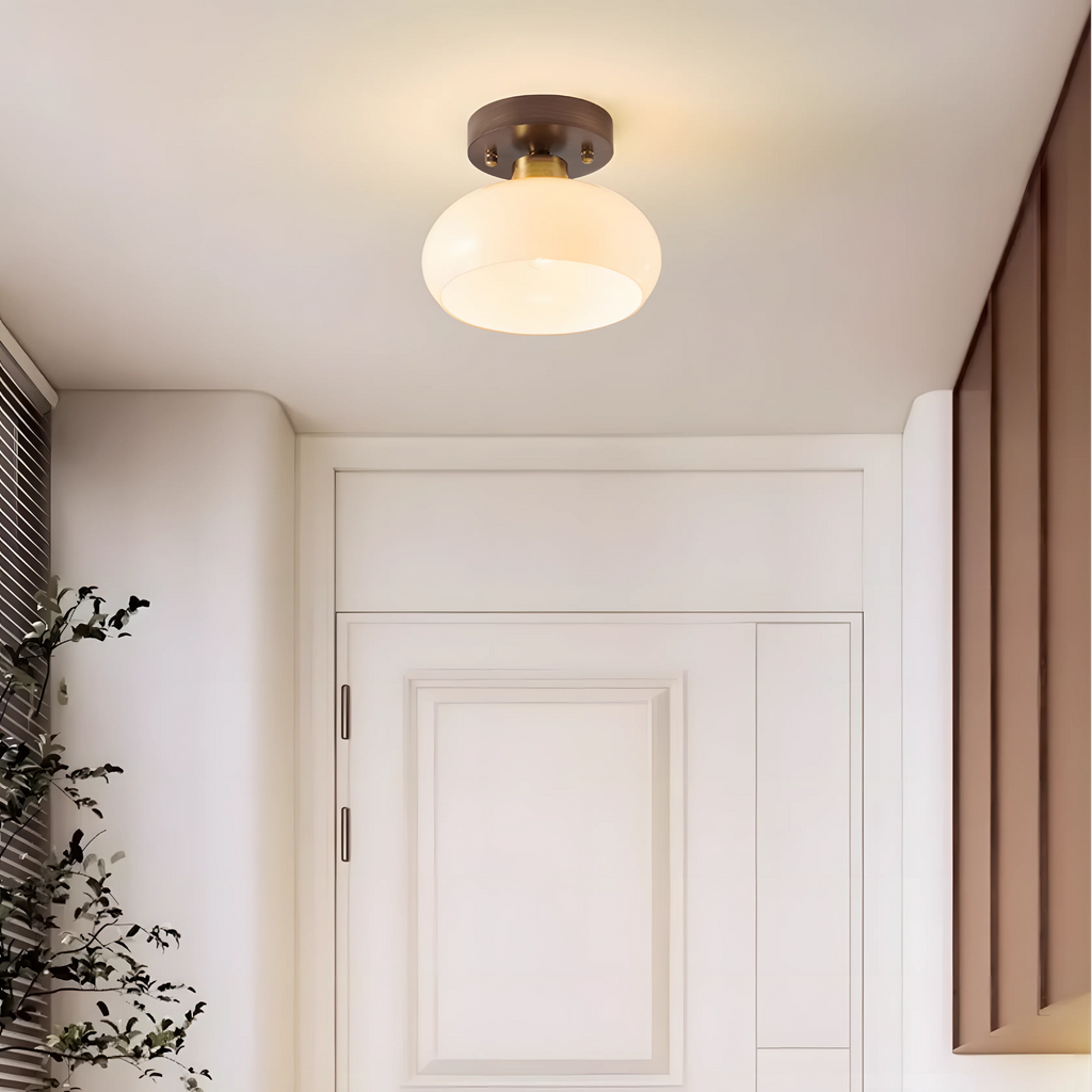 Otis Low Dome Glass Ceiling Light