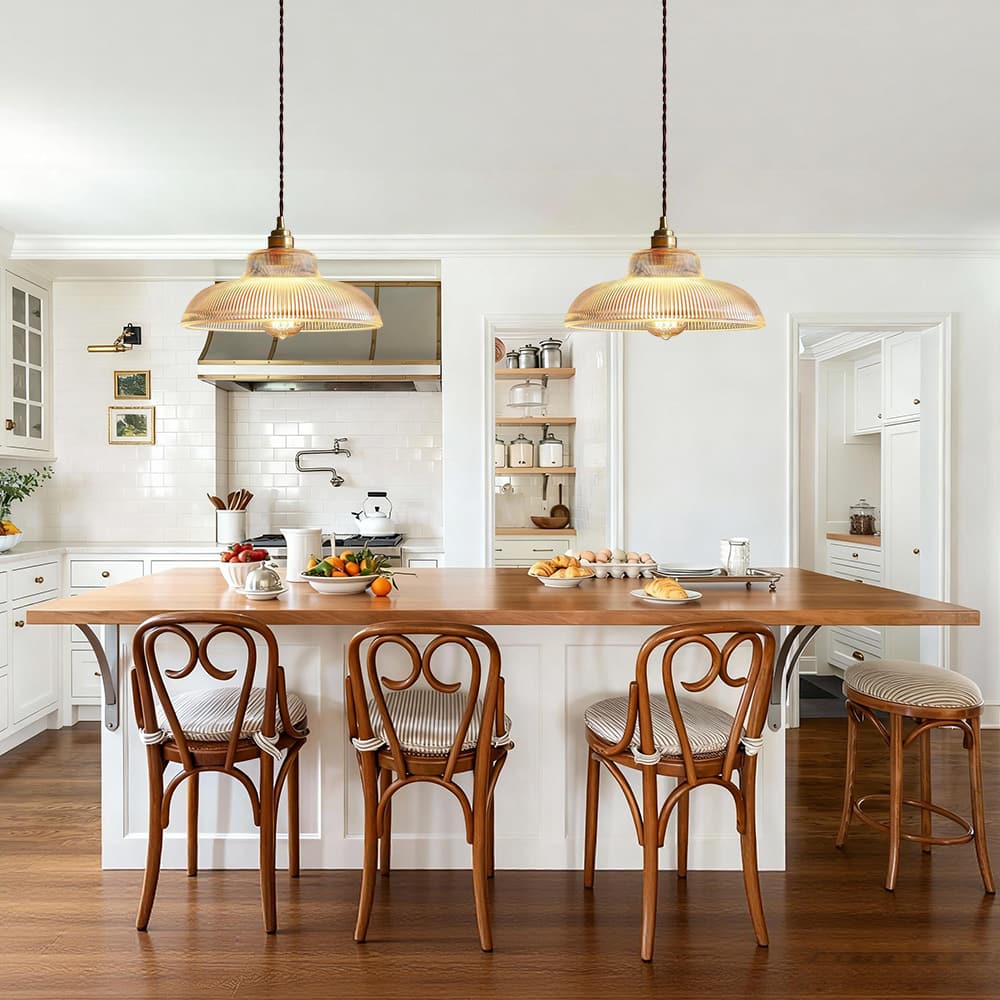 Vintage Glass Pendant Light