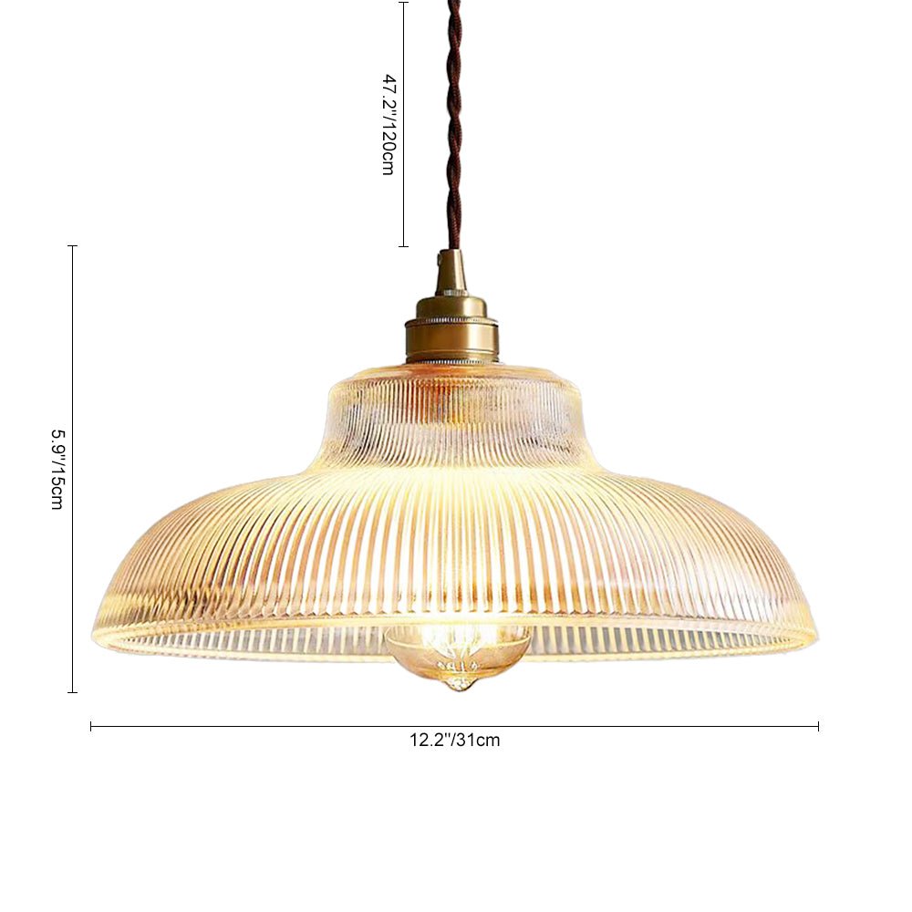 Vintage Glass Pendant Light