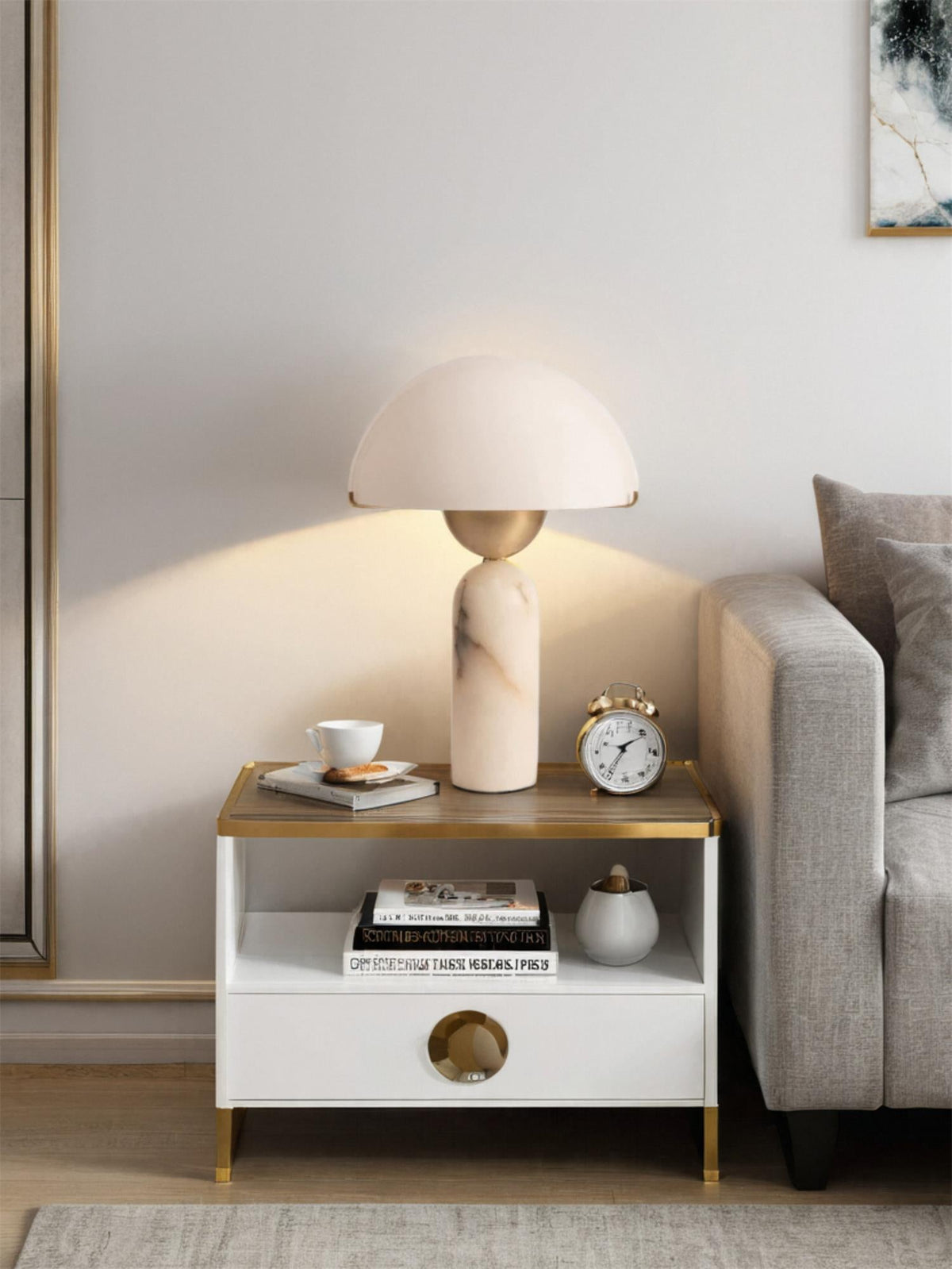 Peono Natural Stone Table Lamp