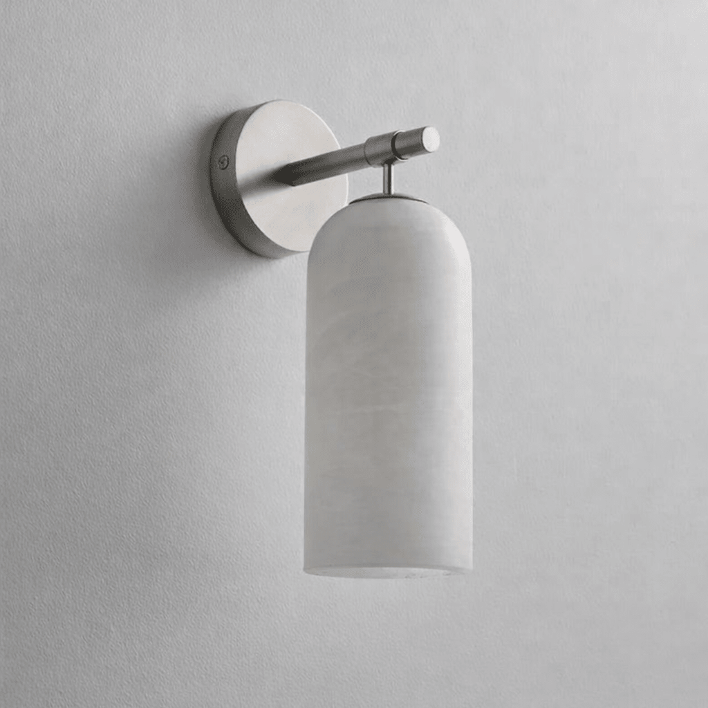 Alabaster Pillar Wall Sconce