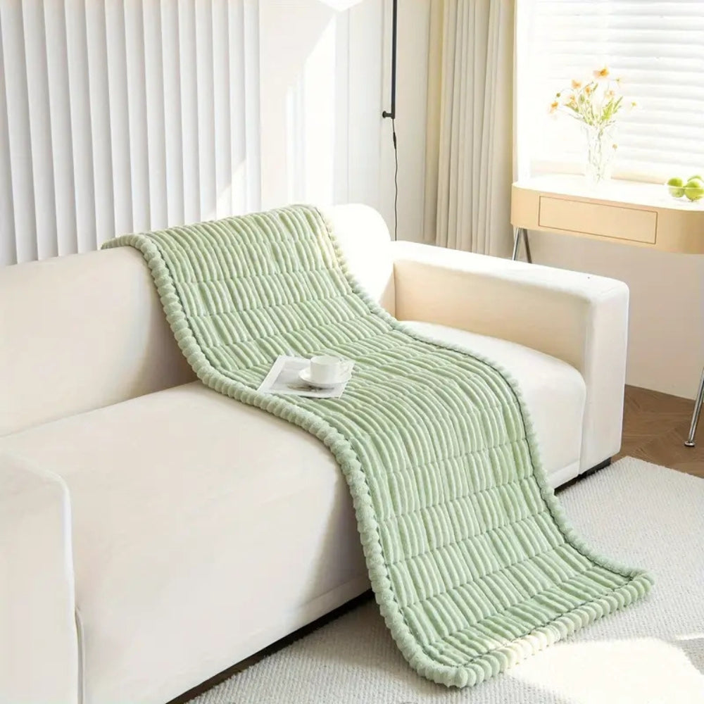 Plush Pleated Sofa Cover