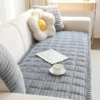 Plush Pleated Sofa Cover