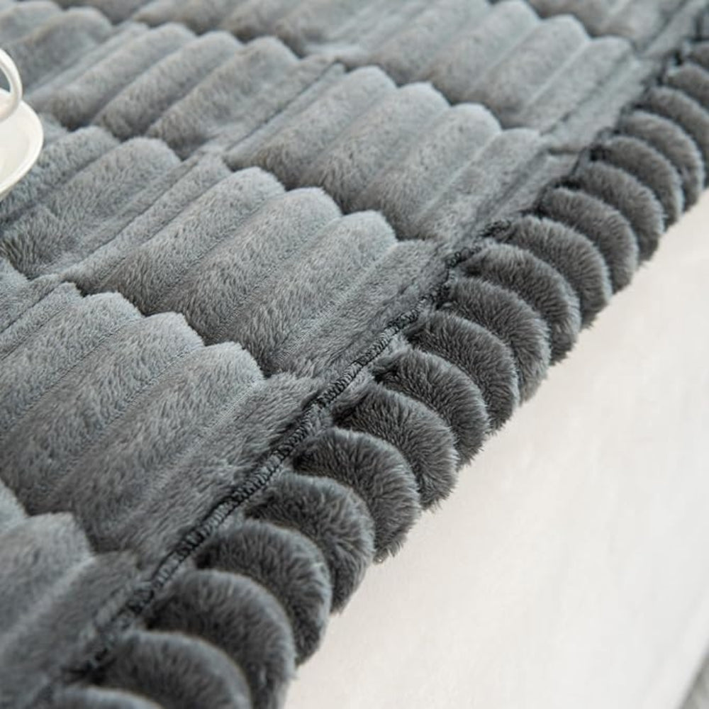 Plush Pleated Sofa Cover