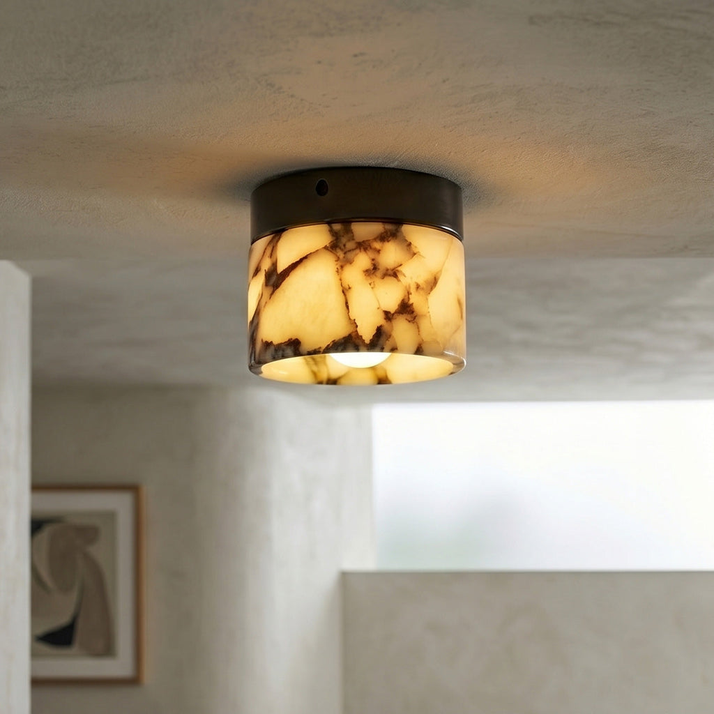 Round Marble Ceiling Light