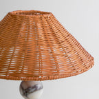 Carroll Marble & Rattan Table Lamp