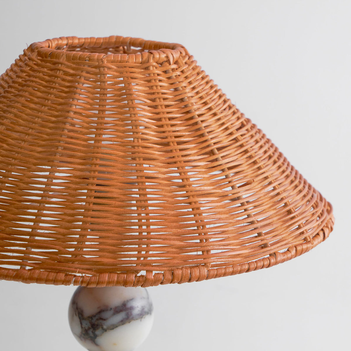 Carroll Marble & Rattan Table Lamp