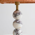 Carroll Marble & Rattan Table Lamp
