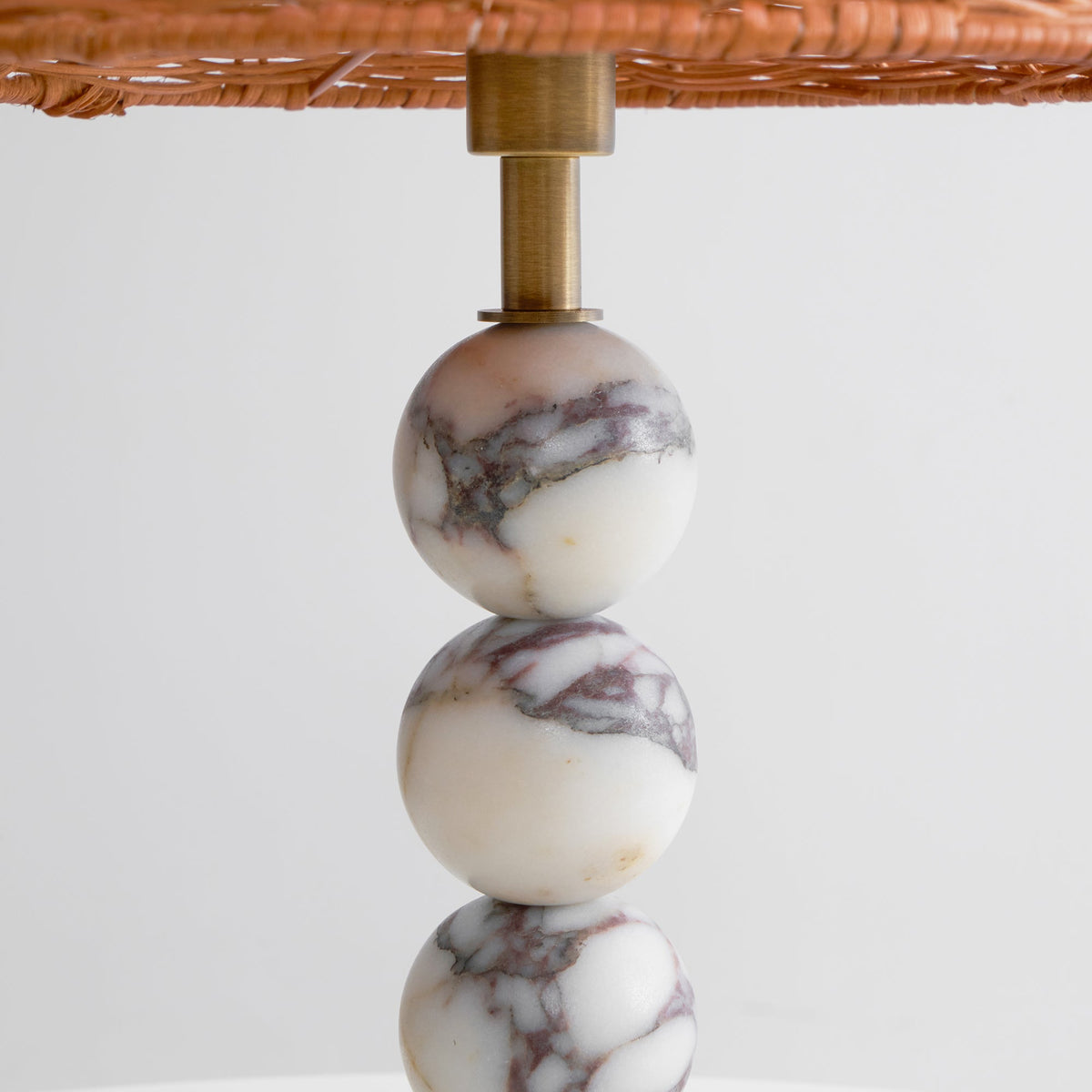 Carroll Marble & Rattan Table Lamp