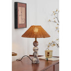 Carroll Marble & Rattan Table Lamp