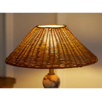 Carroll Marble & Rattan Table Lamp