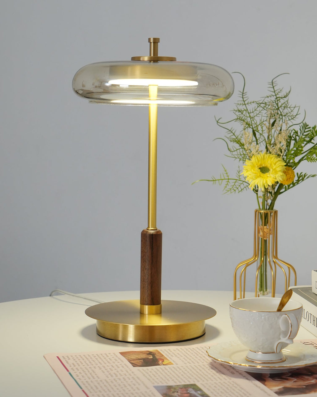 Modern Glass LED Table Lamp