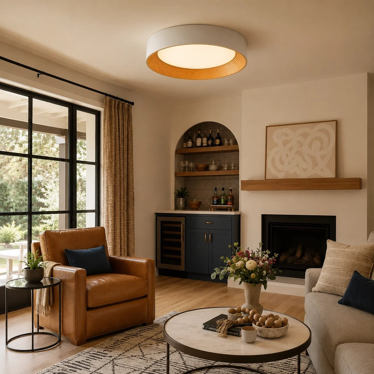 Remy Round Flush Mount Ceiling Light
