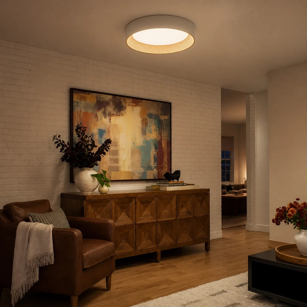 Remy Round Flush Mount Ceiling Light