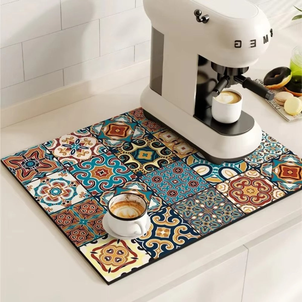 Retro Tile Coffee Mat