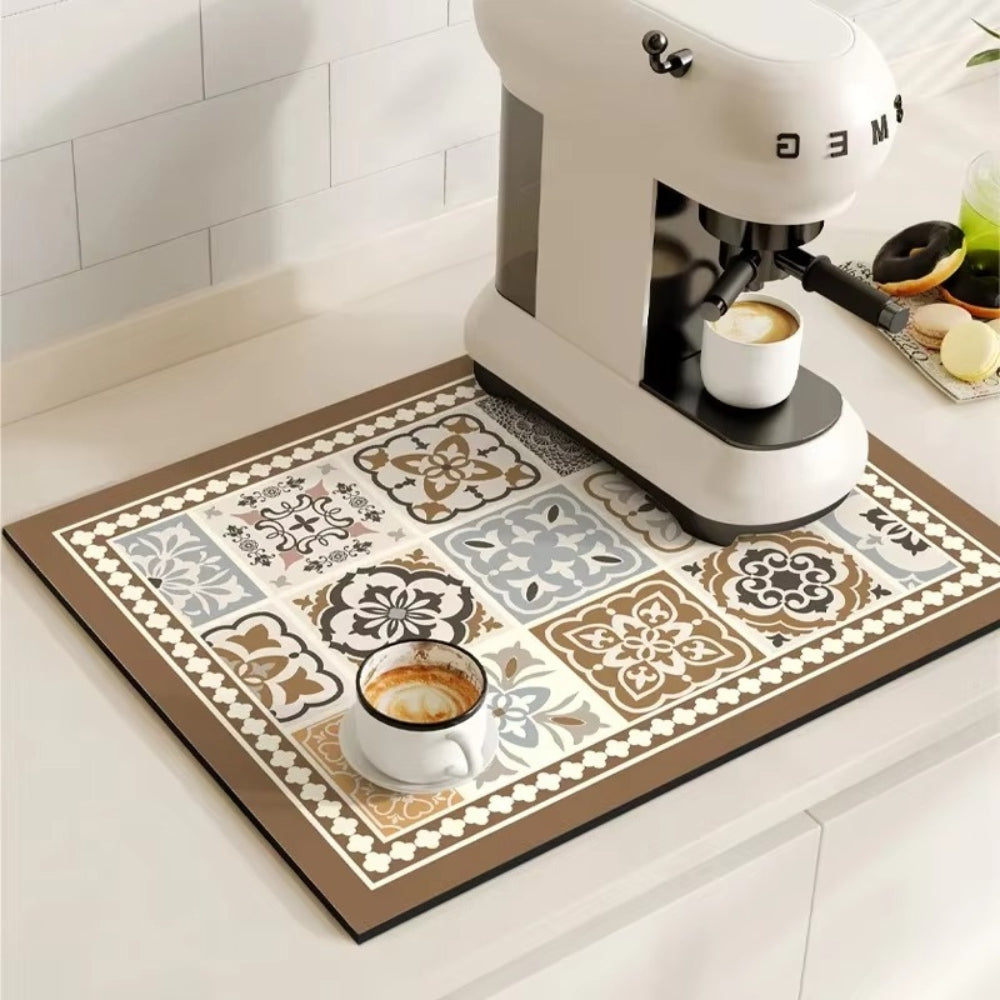 Retro Tile Coffee Mat
