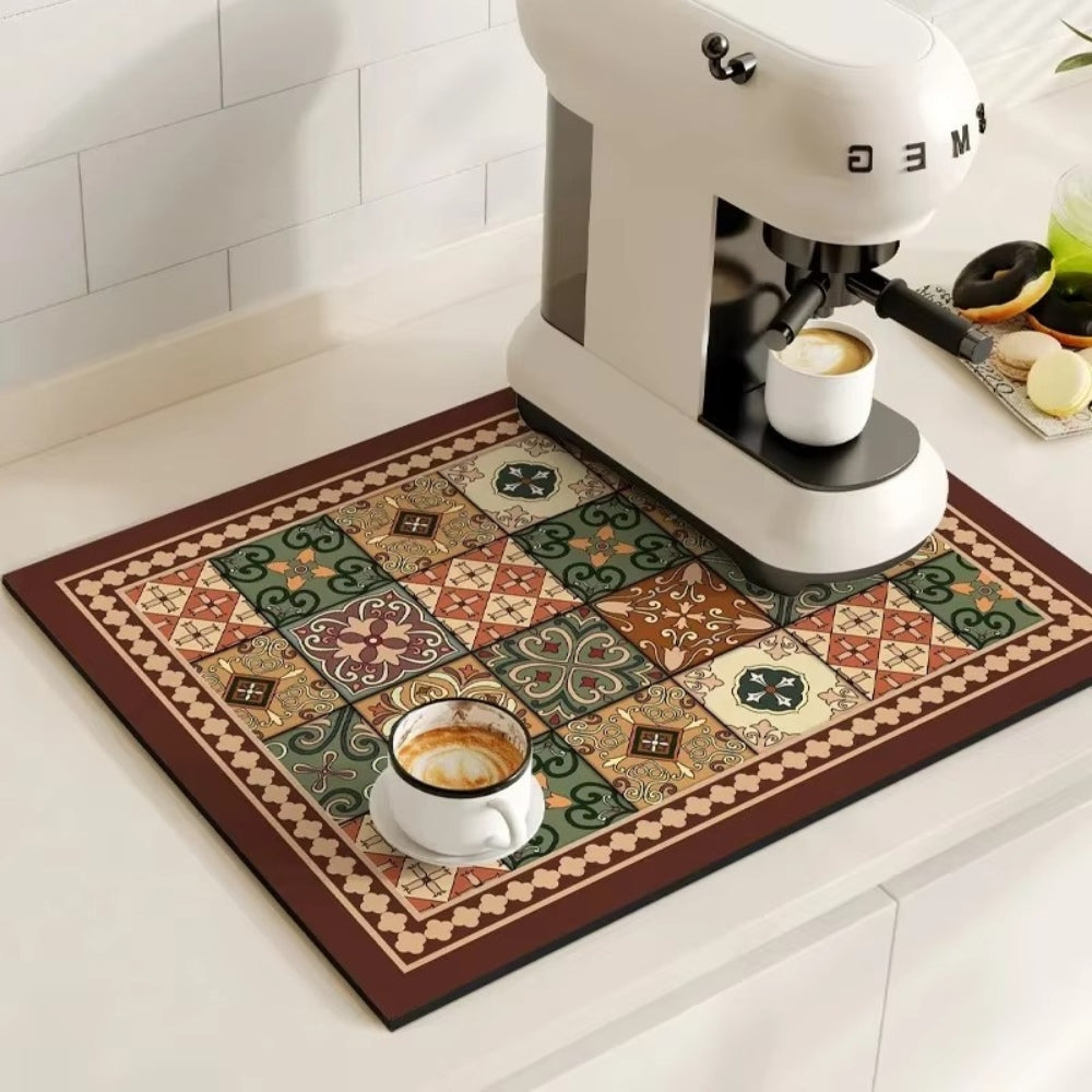 Retro Tile Coffee Mat