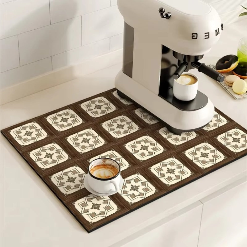 Retro Tile Coffee Mat