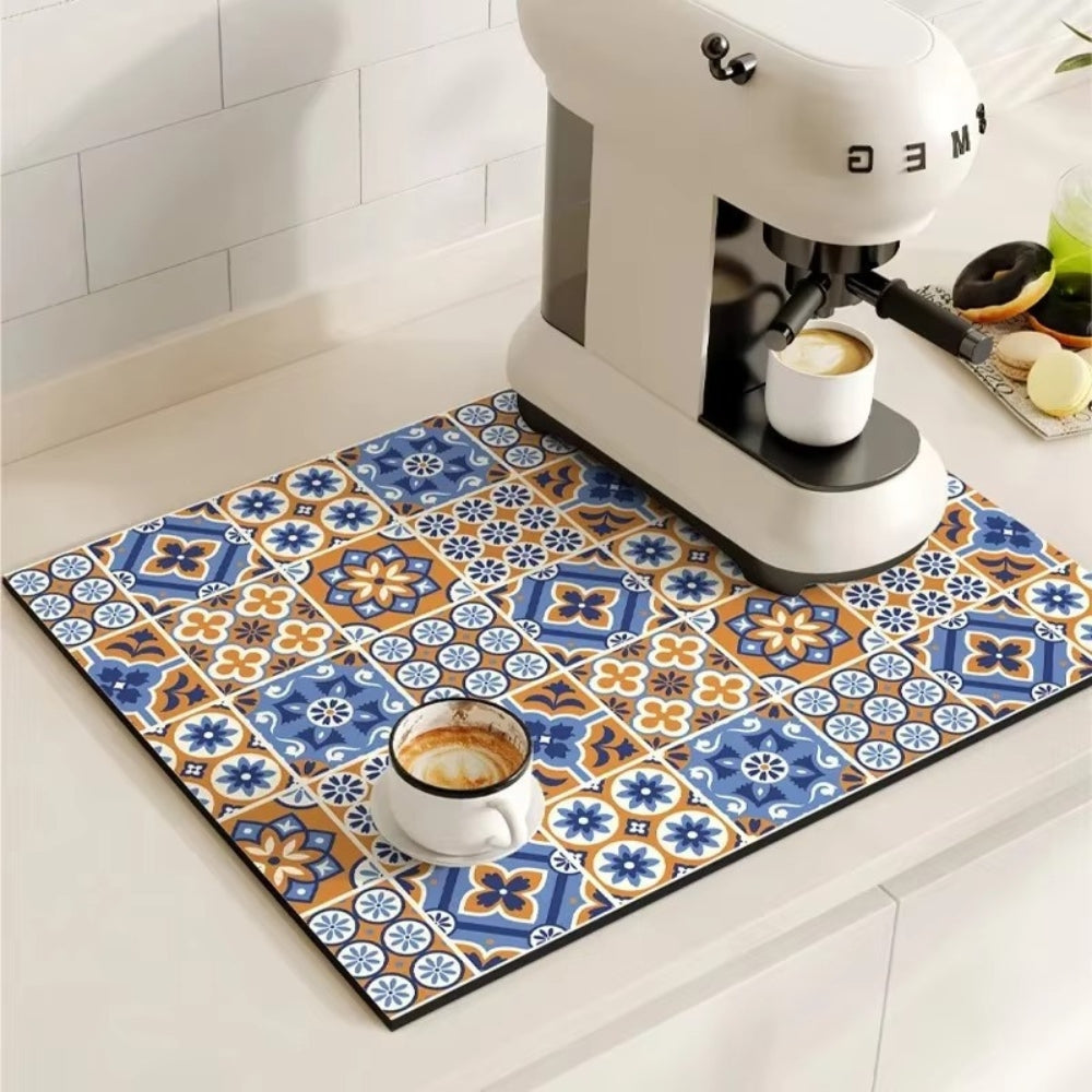Retro Tile Coffee Mat
