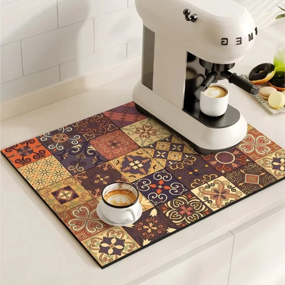 Retro Tile Coffee Mat