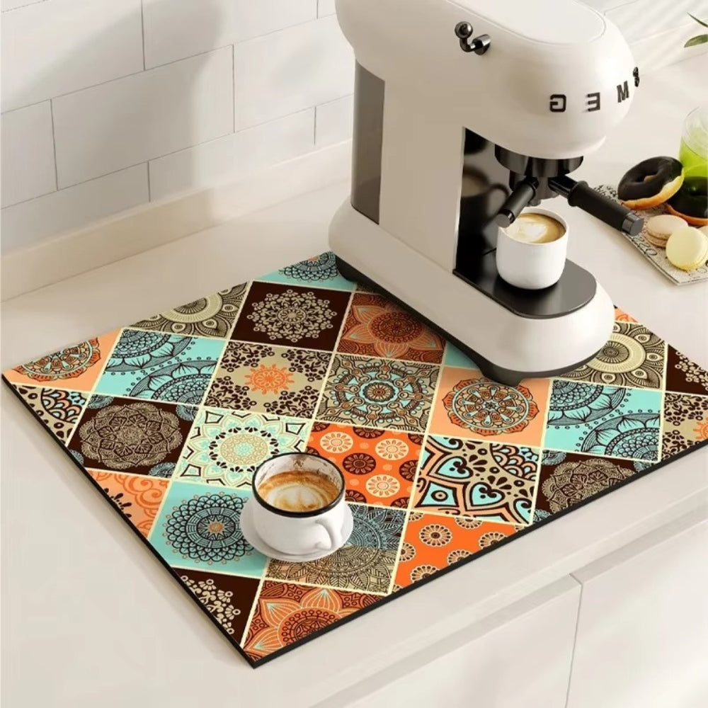 Retro Tile Coffee Mat
