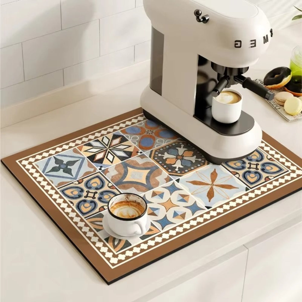 Retro Tile Coffee Mat