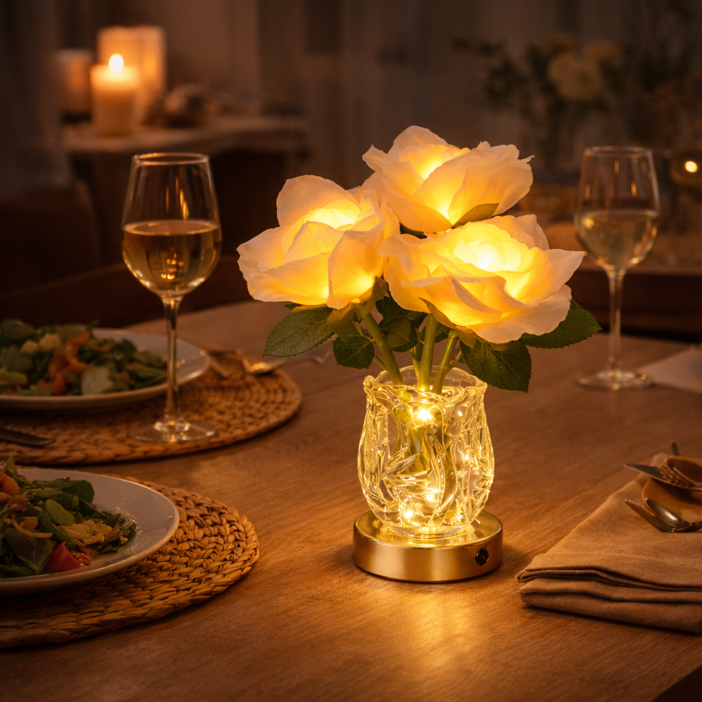 LED Rose Flower Table Lamp
