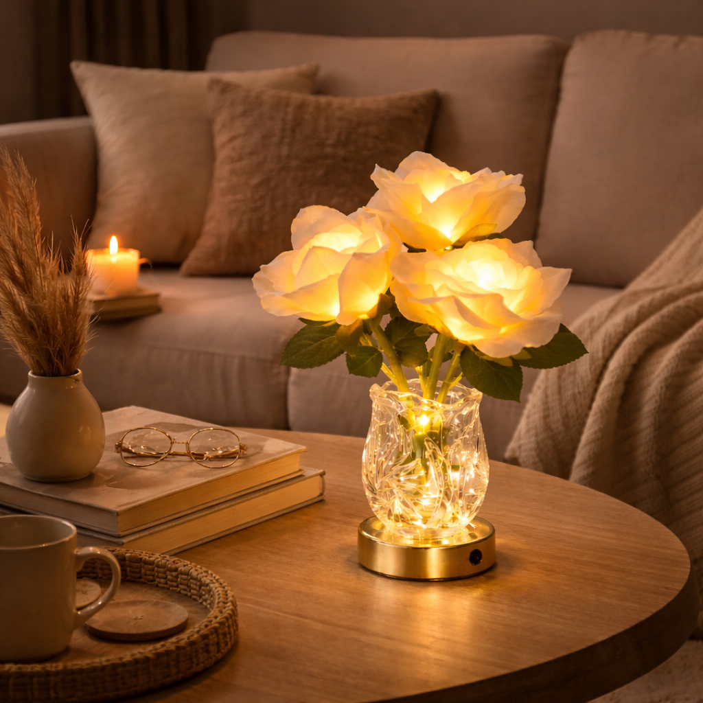 LED Rose Flower Table Lamp
